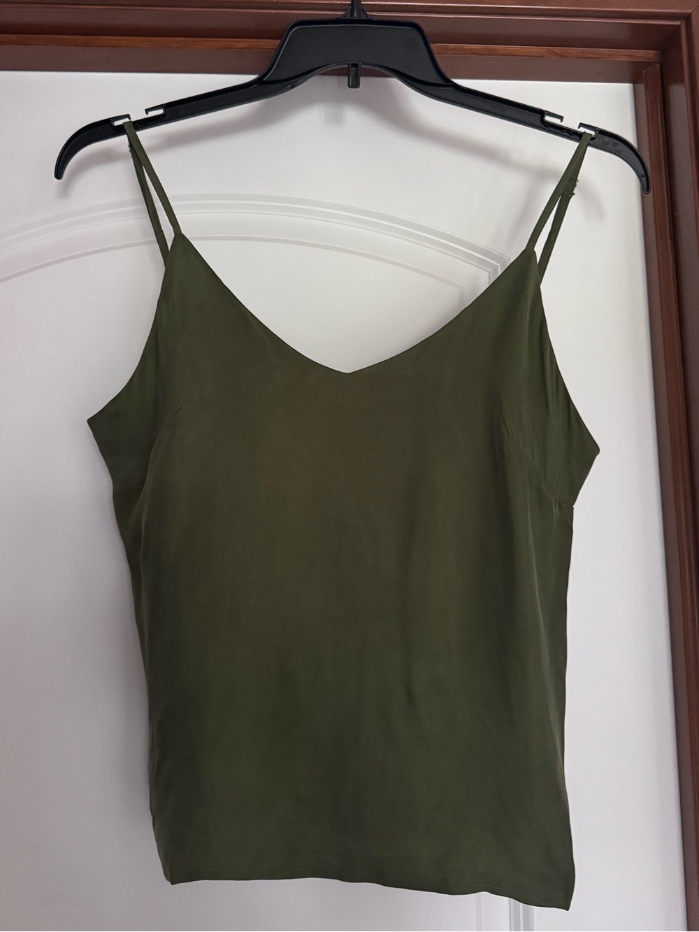 Olive Green V-Neck Spaghetti Strap Camisole- NWT Self Contrast